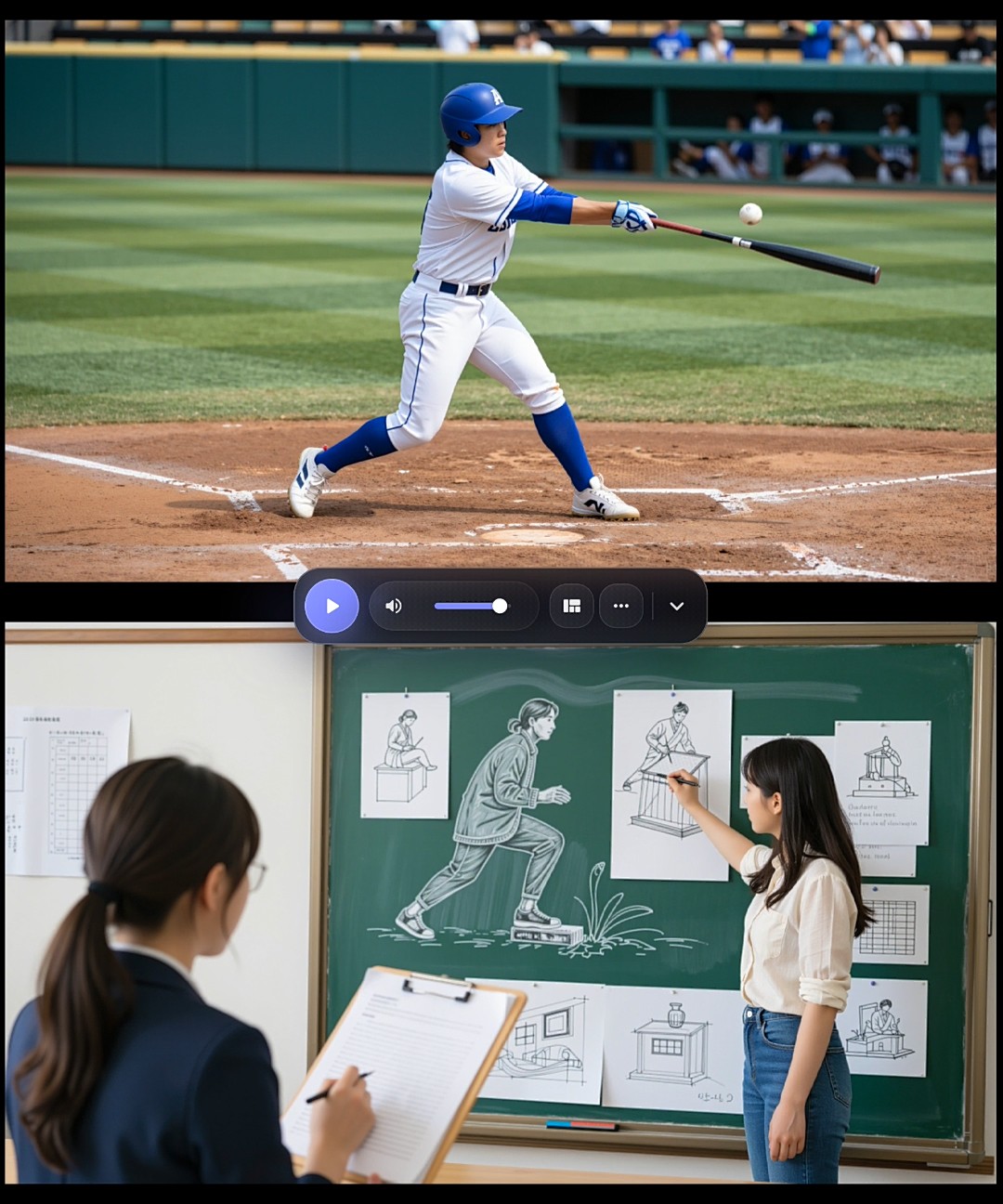 Multiview screen comparing multiple videos side by side